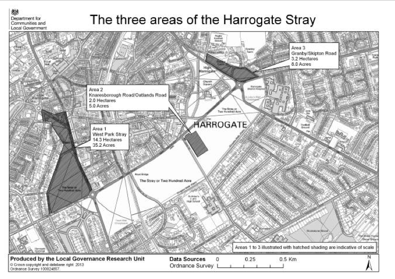 Areas of proposed suspension of Harrogate Stray Act Areas of proposed suspension of Harrogate Stray Act