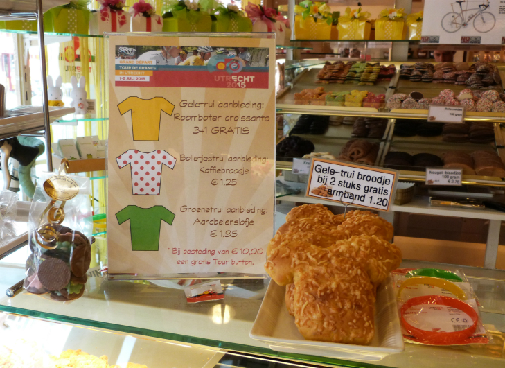 Special TDF offer at local bakery, Utrecht