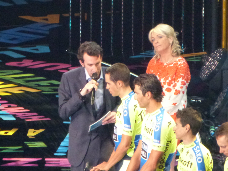 Team Tinkoff Saxo at the 2014 TDF team presentation