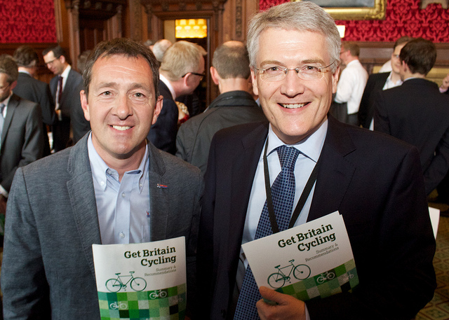 Andrew Jones MP with Chris Boardman Andrew Jones MP with Chris Boardman