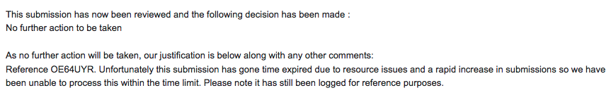 Response from Op Snap ref Audi OE64UYR