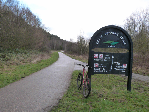 Railway triangle on TPT west of Barnsley