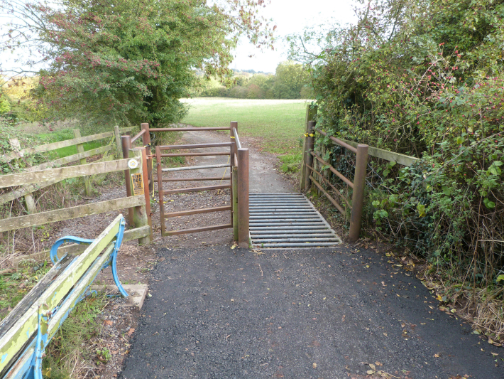 Cattle grid on the Beryl Burton cycleway