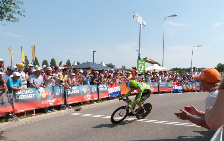 Cannondale rider at Utrecht TDF time trial