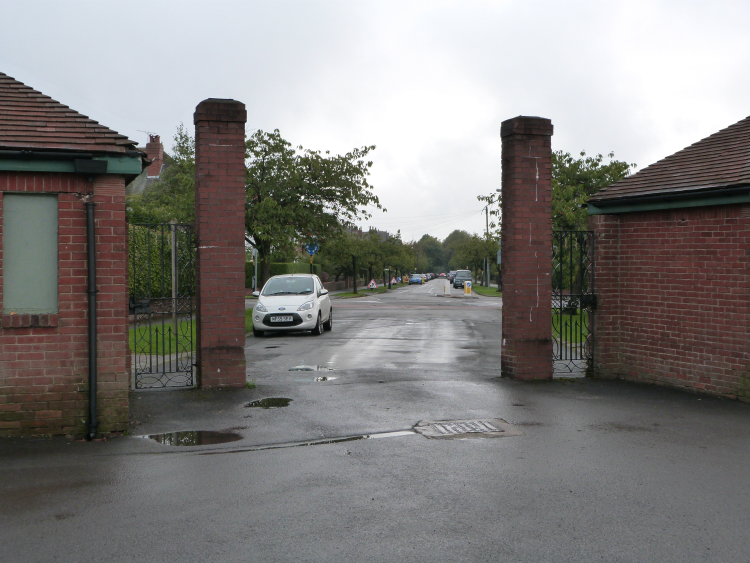 Exit from Harrogate cricket ground Exit from Harrogate cricket ground