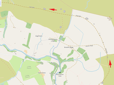 Map Dale Edge, Nidderdale