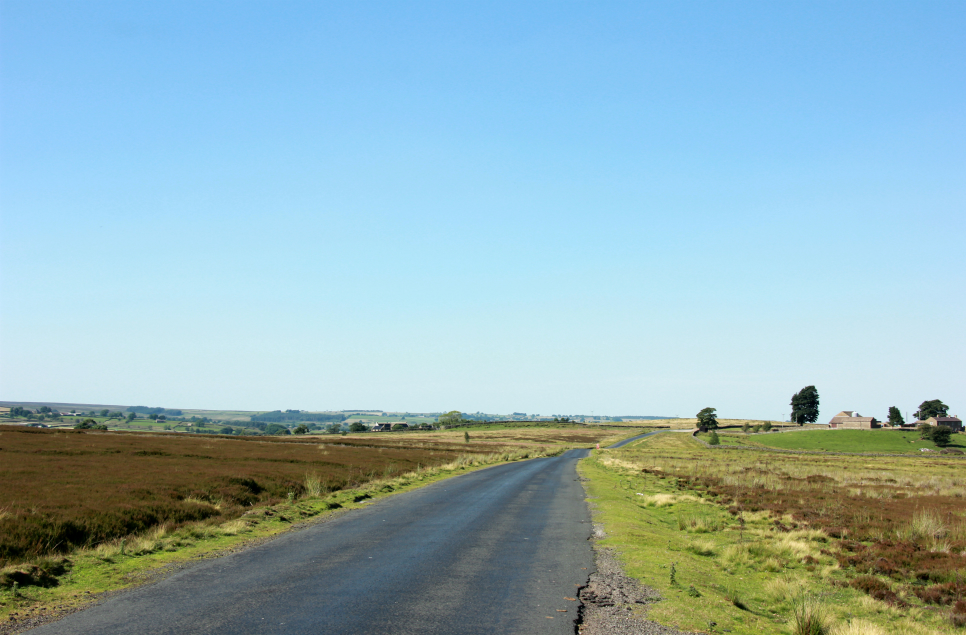 Road across Dallow Moor Road across Dallow Moor