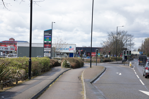 Level difference between footway and cycle track, Doncaster