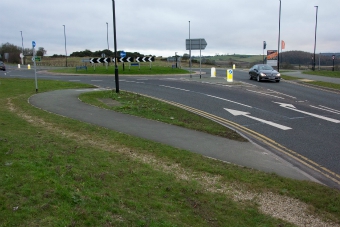 Daft cycle infra at Bellway Pannal