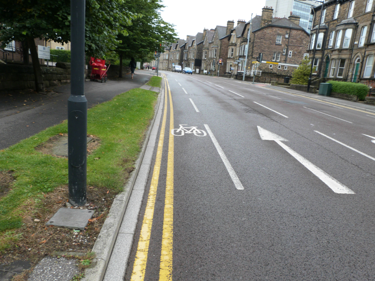 East Parade, Harrogate, cycle lane East Parade, Harrogate, cycle lane