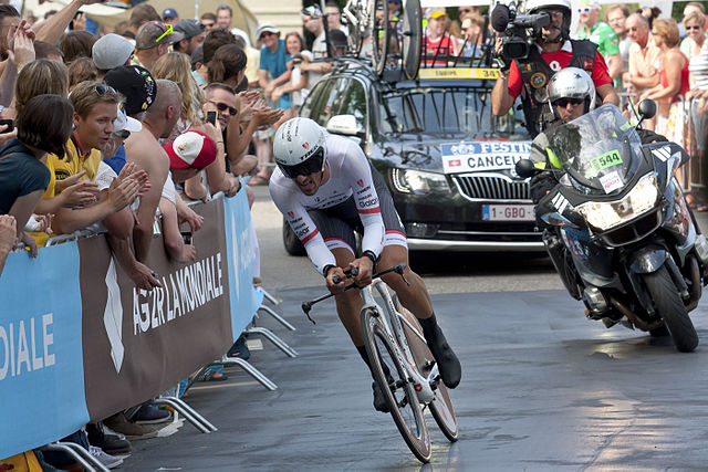 Fabian Cancellara at the Tour de France 2015 prologue in Utrecht