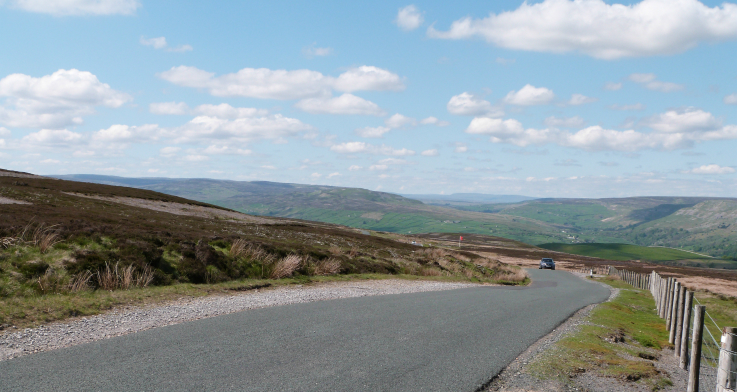 Summit of the Grinton Moor climb Summit of the Grinton Moor climb