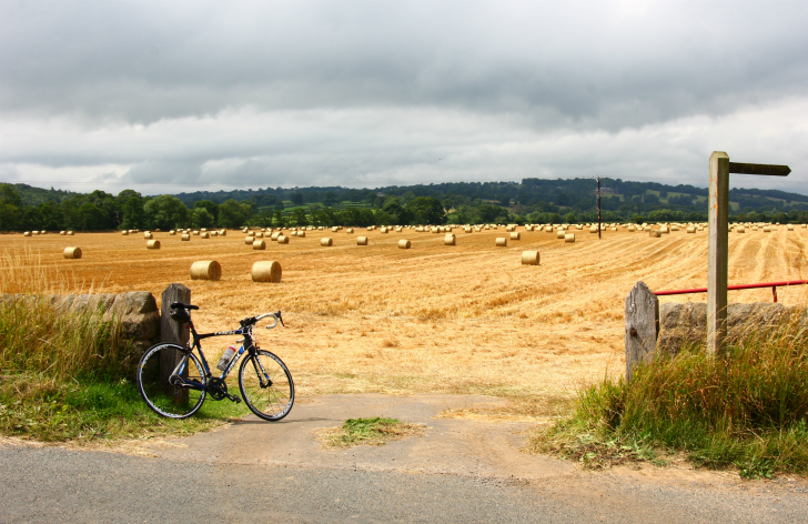 Bike at the roadside Bike at the roadside