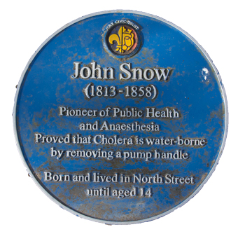 John Snow plaque