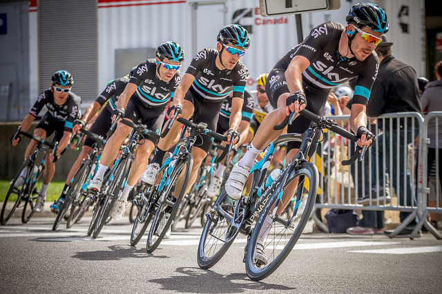 Luke Rowe leads Sky train, 2016 Luke Rowe leads Sky train, 2016