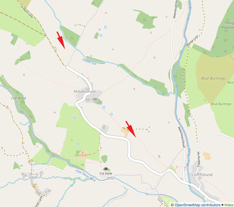 Map showing Middlesmoor