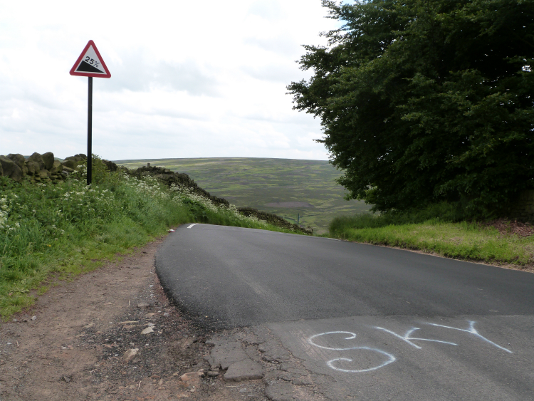 Top of Midhopestones Tour de France climb Top of Midhopestones Tour de France climb
