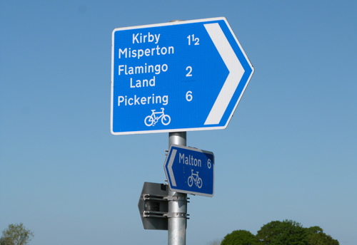 Signage on Malton to Pickering Cycle Route