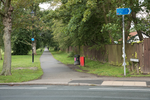 Junction of Slingsby Walk and Oatlands Drive