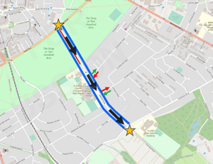 One way design option for Oatlands Drive