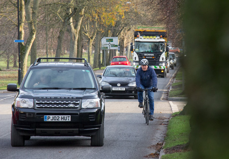 Cyclist on Otley Road Cyclist on Otley Road