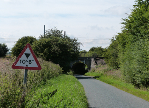 Railway bridge over Stripe Lane, near Overton