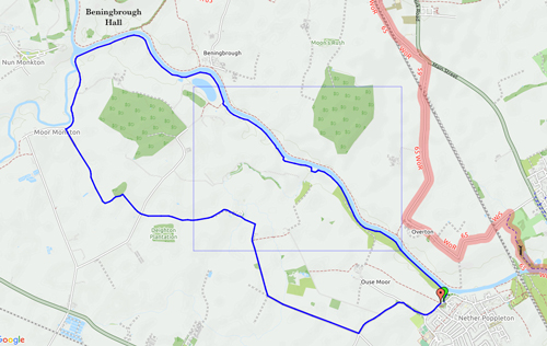 Right Bank of the Ouse overview map