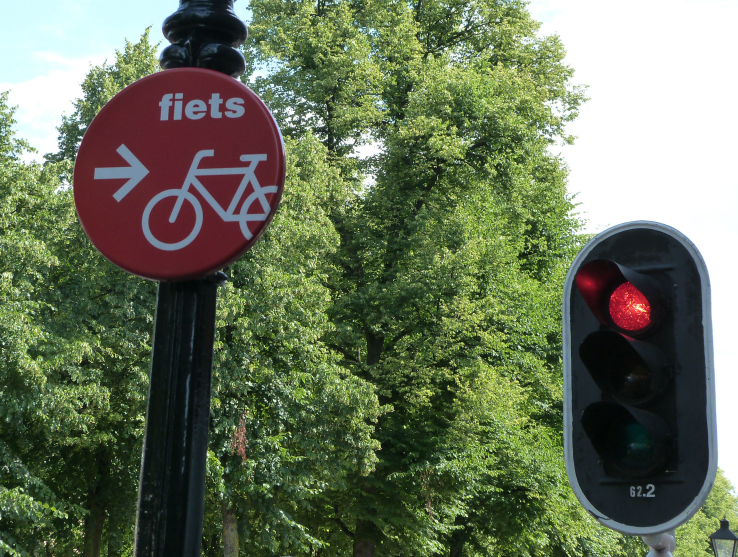 Filter sign for right turning bikes, Utrecht Filter sign for right turning bikes, Utrecht