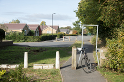 Barrier to cycling on Rossett Drive