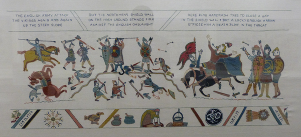 Stamford Bridge Tapestry, Hardrada is killed