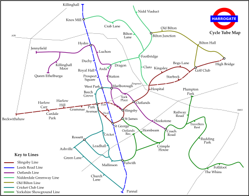 Network map of Harrogate